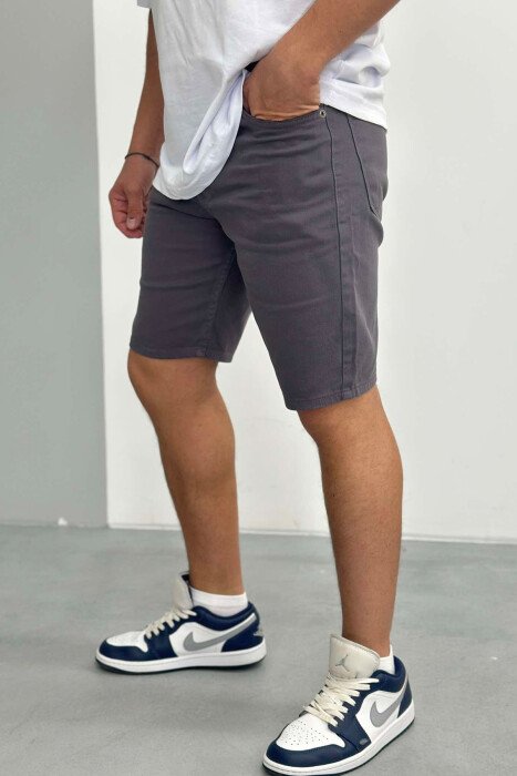 SIMPLE MEN SHORT PANTS DARK GREY/GEE - KLAUDIO FASHION