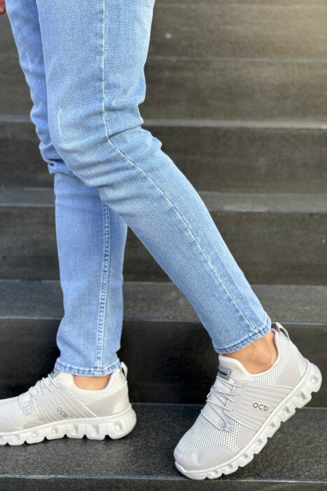SIMPLE MEN SNEAKERS LIGHT GREY/GZ - 1