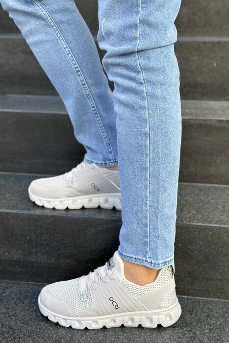 SIMPLE MEN SNEAKERS LIGHT GREY/GZ - 4