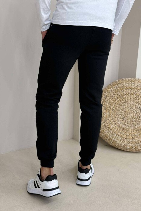 ONE COLOR SIMPLE MEN SWEATPANTS BLACK/ E ZEZE - 2