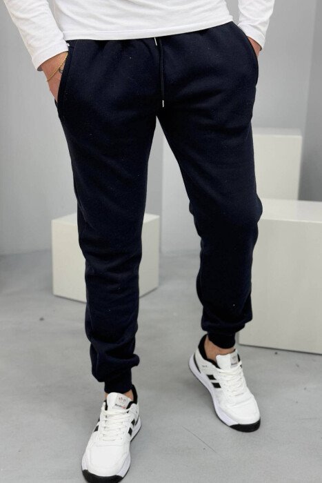 ONE COLOR SIMPLE MEN SWEATPANTS BLUE/BLU - 1