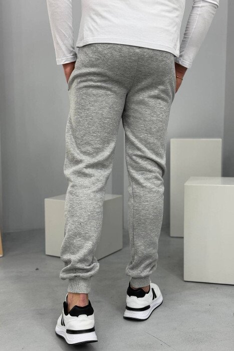 ONE COLOR SIMPLE MEN SWEATPANTS LIGHT GREY/GZ - 3