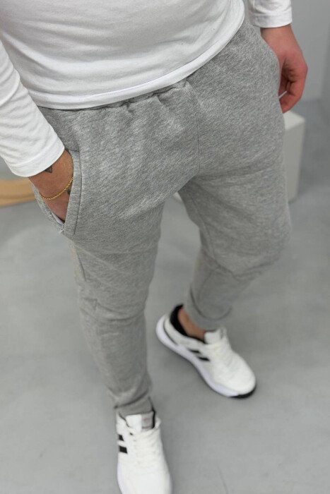 ONE COLOR SIMPLE MEN SWEATPANTS LIGHT GREY/GZ - 5