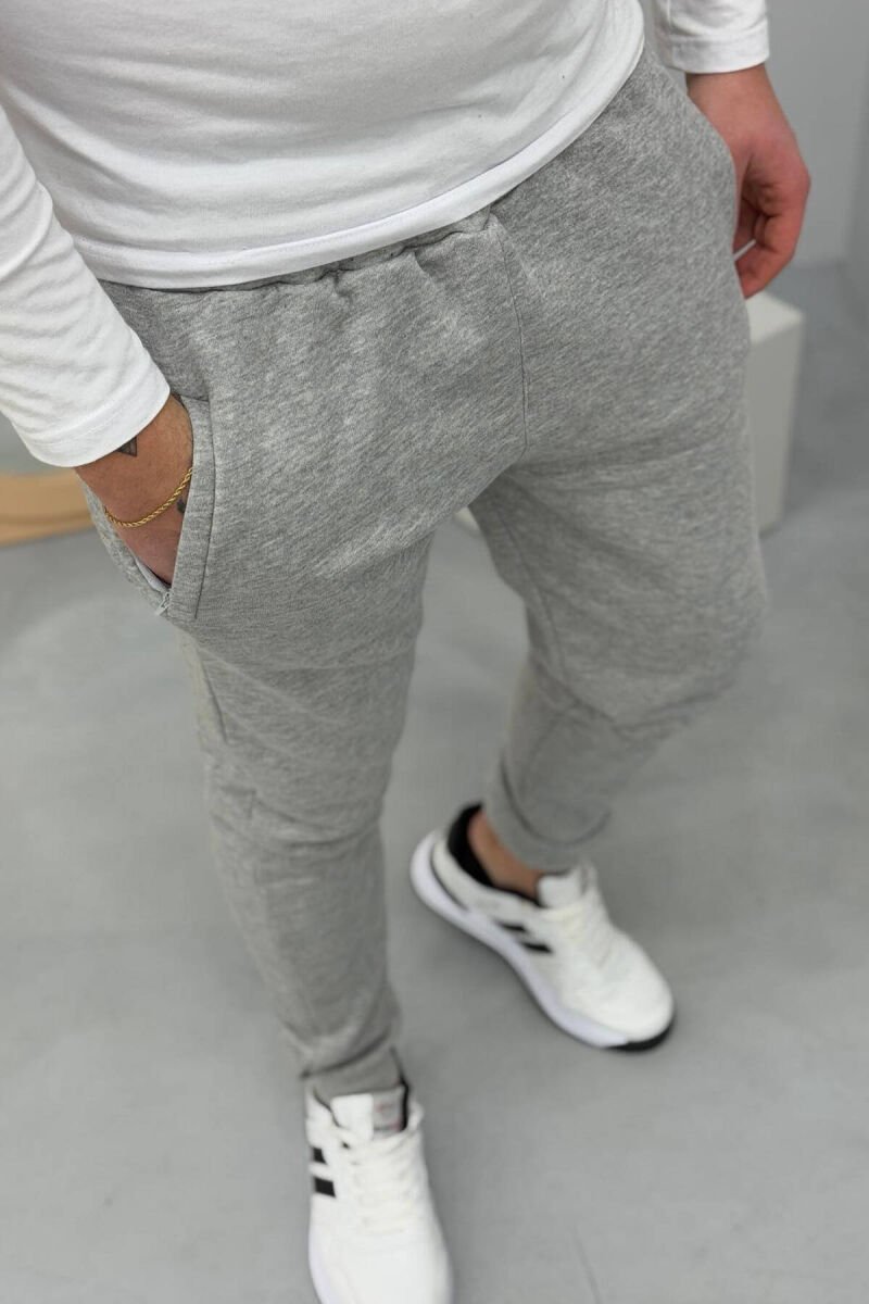 ONE COLOR SIMPLE MEN SWEATPANTS LIGHT GREY/GZ - 5