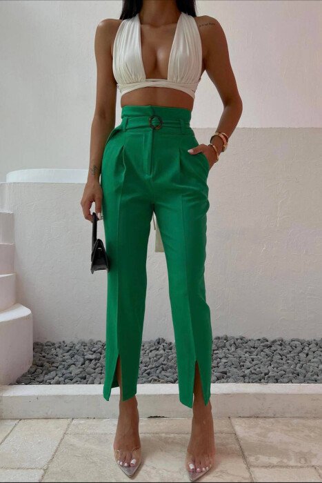 SIMPLE ON COLOR BELT WOMAN GREEN/JESHILE - 1
