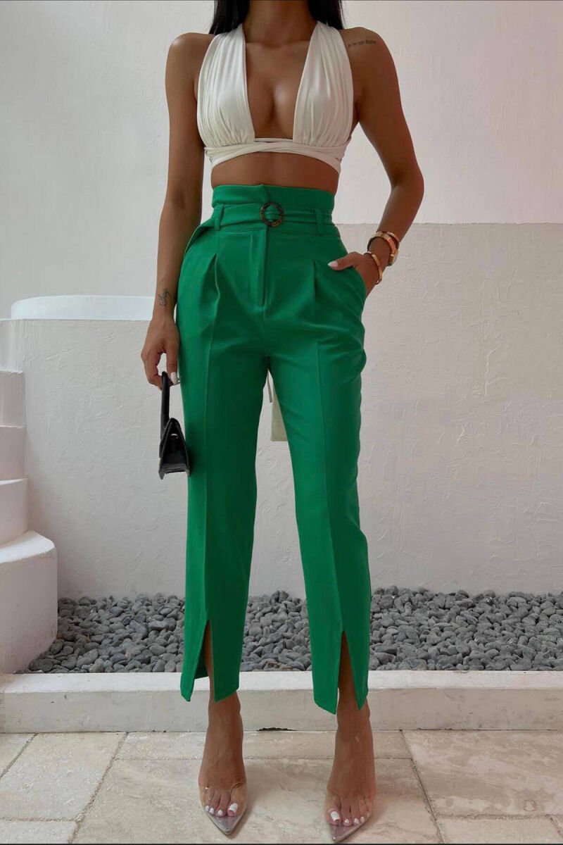 SIMPLE ON COLOR BELT WOMAN GREEN/JESHILE - 1