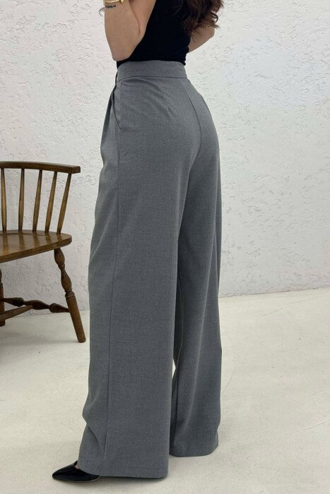 SIMPLE ON COLOR BELT WOMAN TROUSERS GREY/GRI - 5