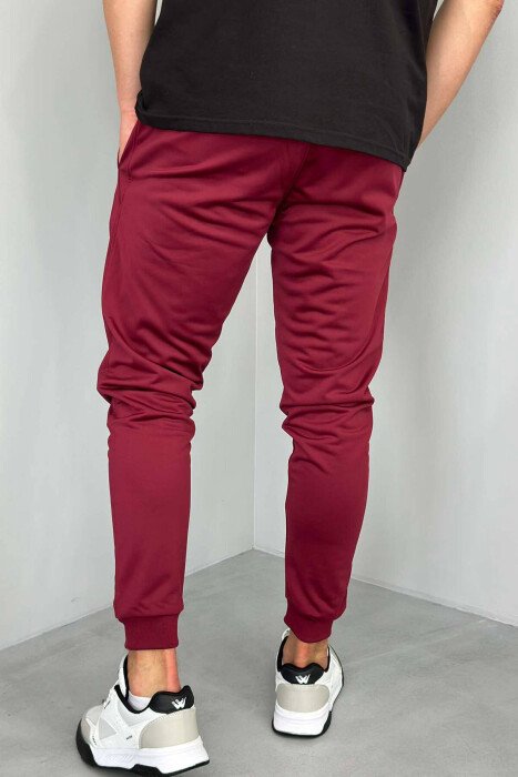 SIMPLE ONE COLOR MAN SWEATPANTS BURGUNDY/VISHNJE - 2