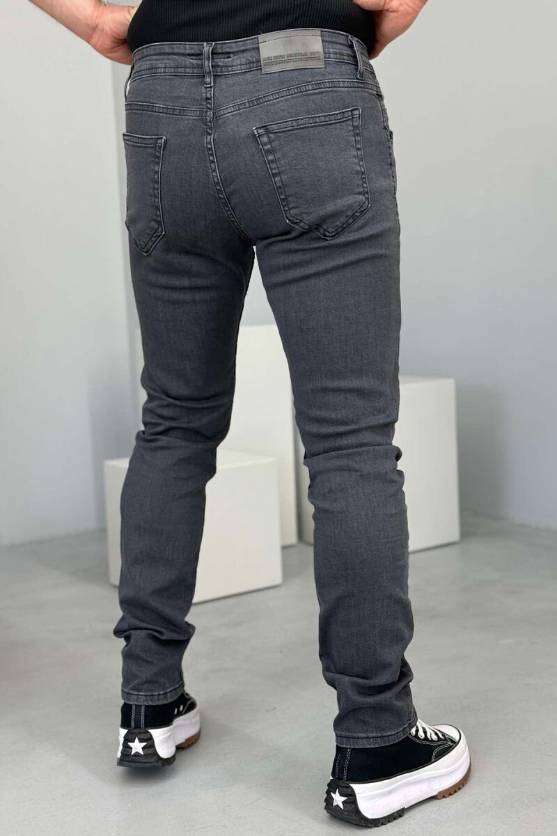 SIMPLE ONE COLOR MEN JEANS GREY/GRI - 3