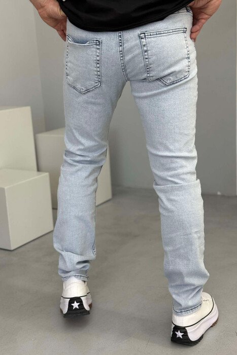 SIMPLE ONE COLOR MEN JEANS LIGHTBLUE/BZ - 3