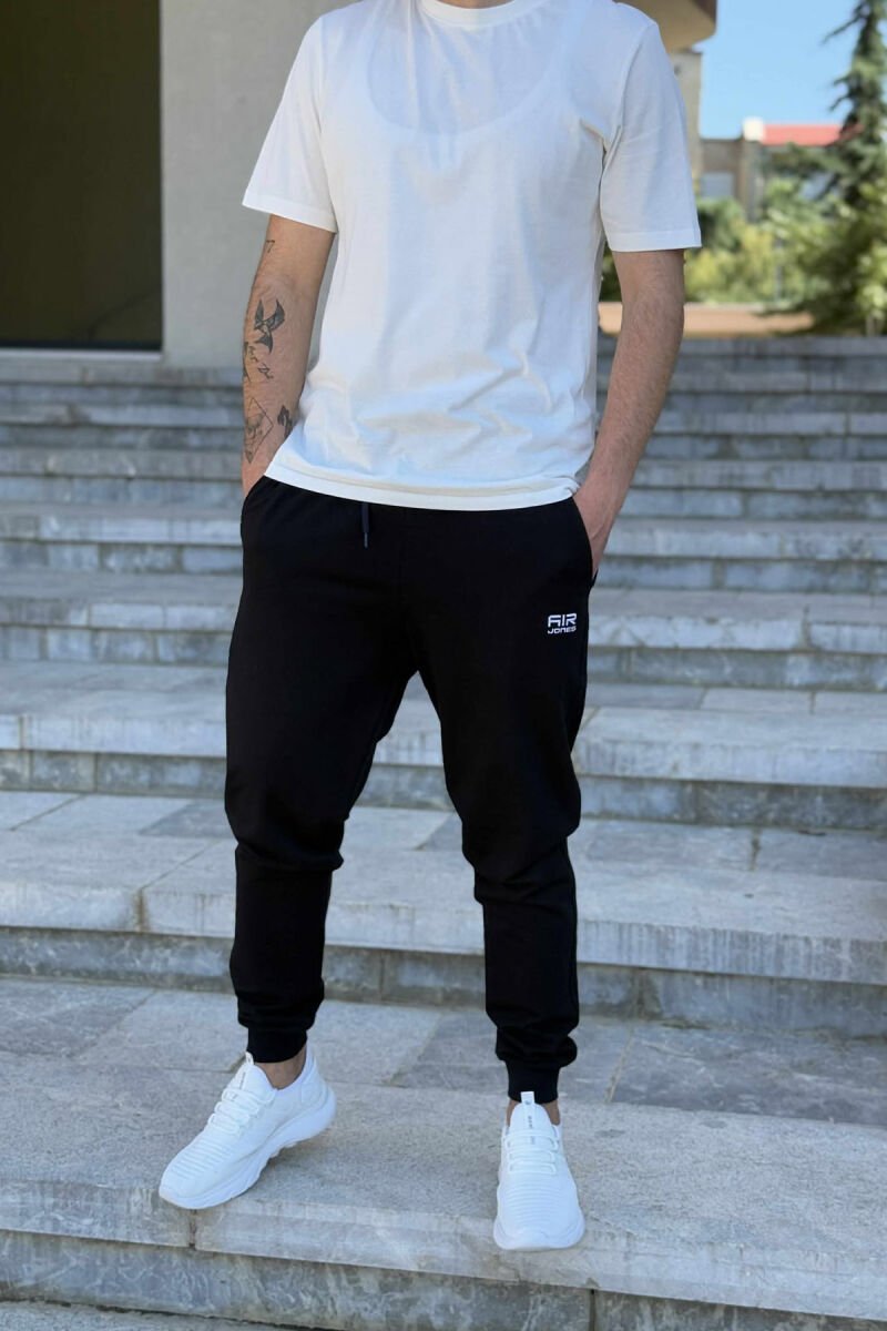 SIMPLE ONE COLOR MEN JOGGERS BLACK/ E ZEZE - 2