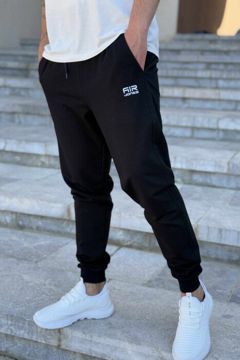 SIMPLE ONE COLOR MEN JOGGERS BLACK/ E ZEZE - 3