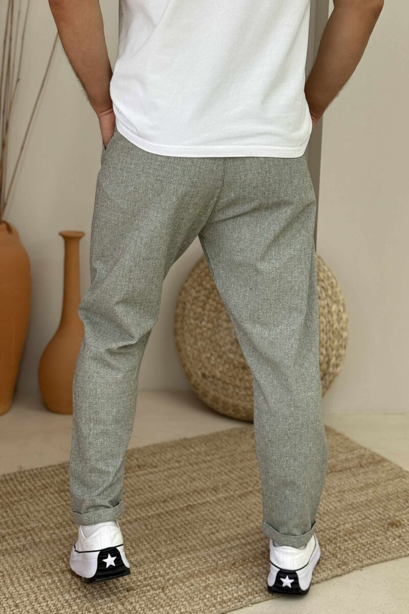SIMPLE ONE COLOR MEN PANTS GREY/GRI - 2