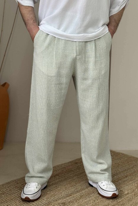 SIMPLE ONE COLOR MEN PANTS MINT/MENTE - 2