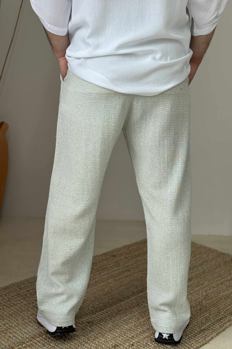 SIMPLE ONE COLOR MEN PANTS MINT/MENTE - 3