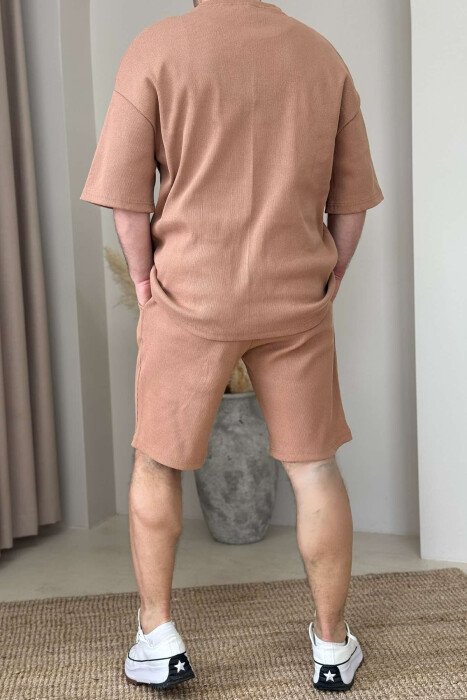 SIMPLE ONE COLOR MEN SET DARK BEIGE/BEZHE ERRET - 3