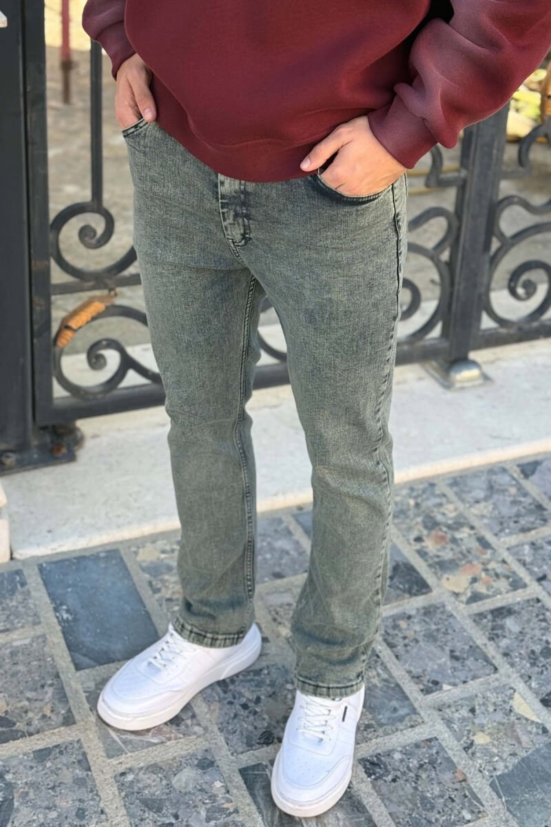 SIMPLE ONE COLOR REGULAR MEN JEANS IRON GREY/GRI HEKURI - 3