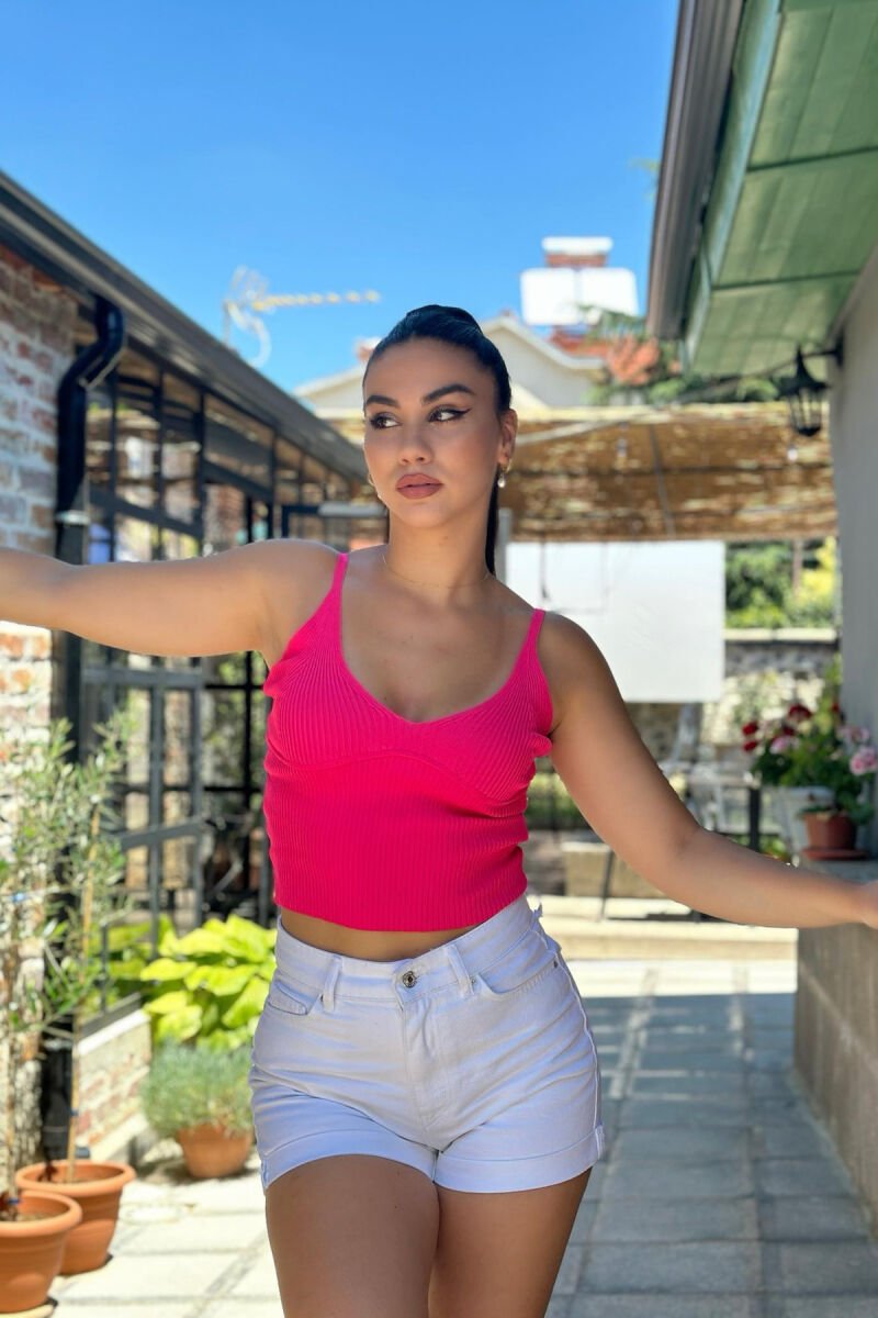 SIMPLE ONE COLOR TANK TOPS FUCHSIA/CIKLAMI - 3