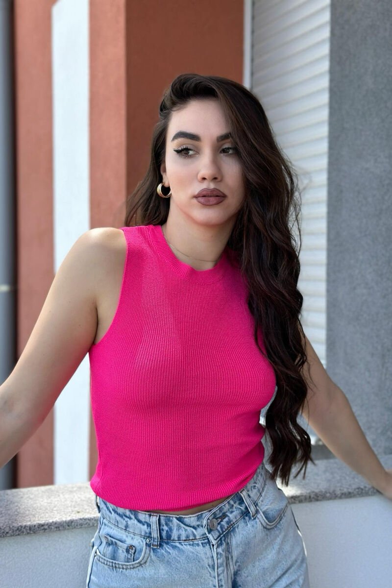 SIMPLE ONE COLOR TANK TOPS FUCHSIA/CIKLAMI - 1