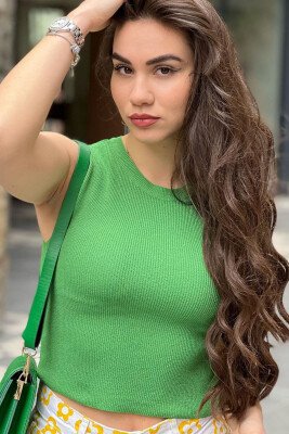 SIMPLE ONE COLOR TANK TOPS GREEN/JESHILE - KLAUDIO FASHION