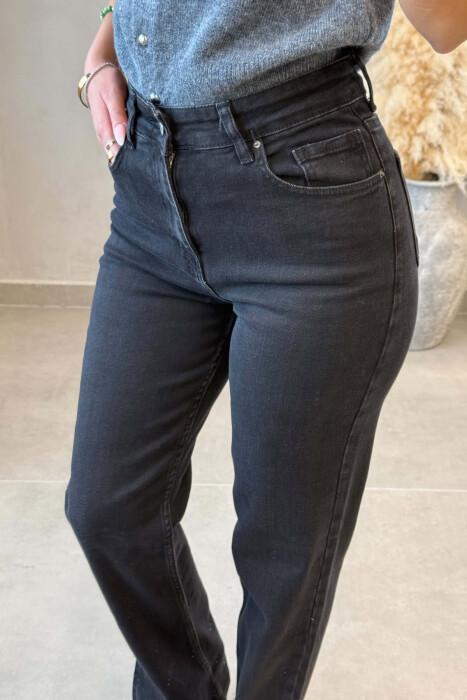 SIMPLE ONE COLOR WOMAN JEANS BLACK/ E ZEZE - 3