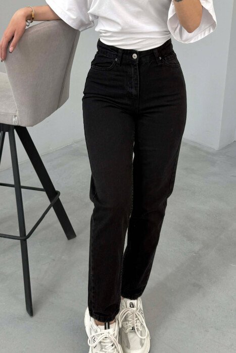 SIMPLE ONE COLOR WOMAN JEANS BLACK/ E ZEZE - 3