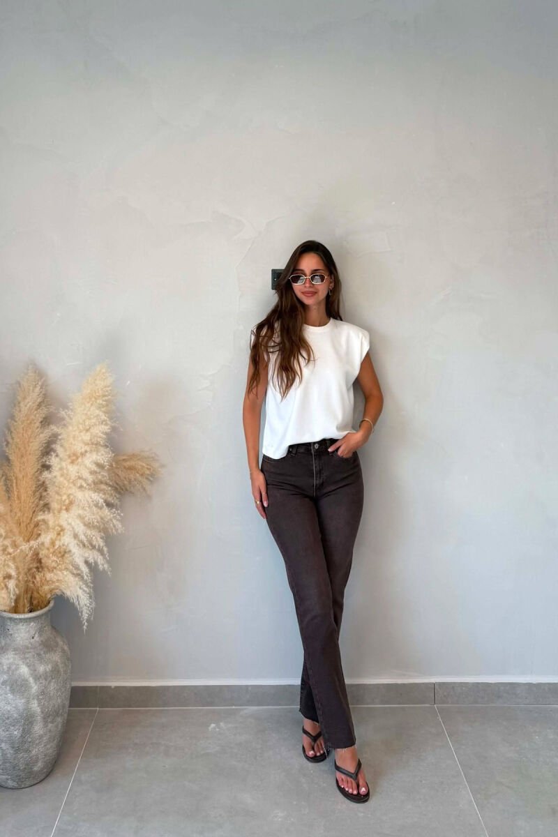 SIMPLE ONE COLOR WOMAN JEANS BROWN/KAFE - 3