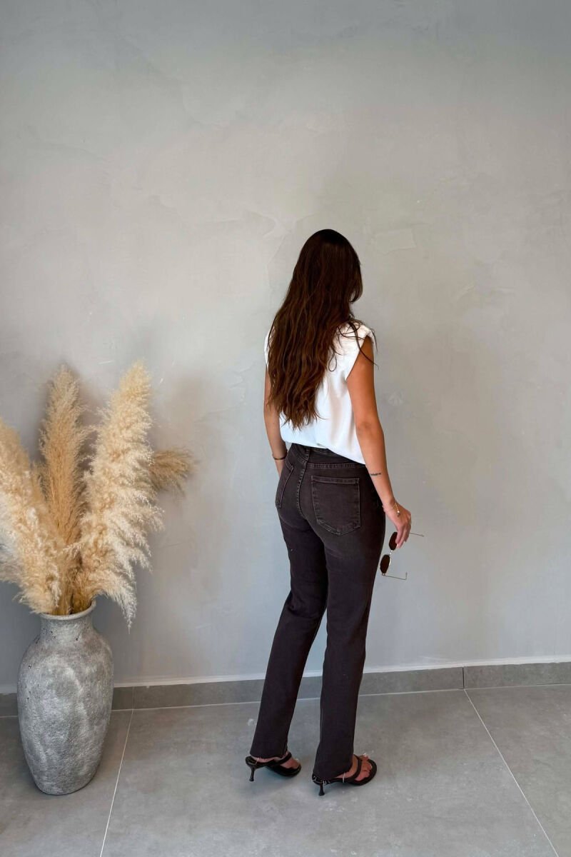 SIMPLE ONE COLOR WOMAN JEANS BROWN/KAFE - 5