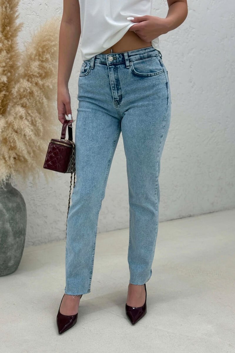 SIMPLE ONE COLOR WOMAN JEANS LIGHTBLUE/BZ - 2