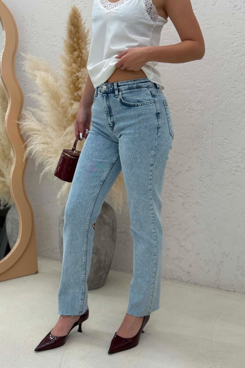 SIMPLE ONE COLOR WOMAN JEANS LIGHTBLUE/BZ - 5