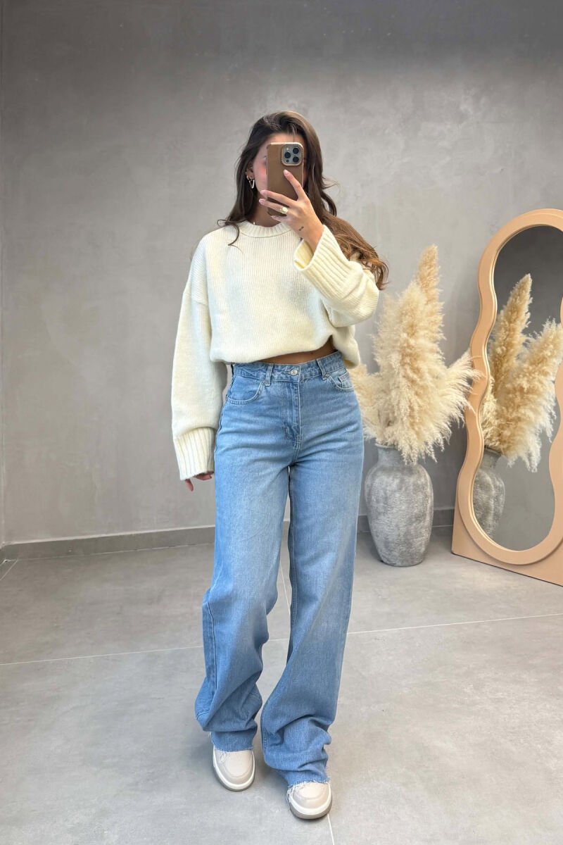 SIMPLE ONE COLOR WOMAN JEANS LIGHTBLUE/BZ - 2