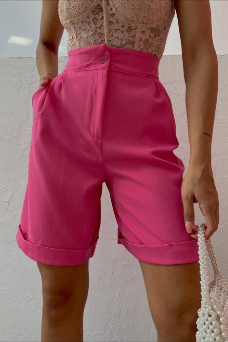 SIMPLE ONE COLOR WOMAN SHORT PINK/ROZE 