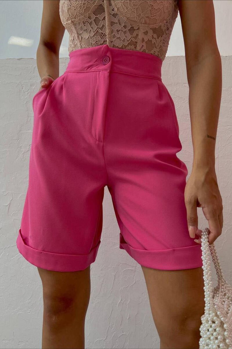 SIMPLE ONE COLOR WOMAN SHORT PINK/ROZE - 1
