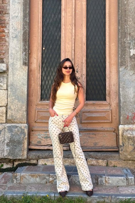 SIMPLE ONE COLOR WOMAN TANK TOP YELLOW/E VERDHE - 6
