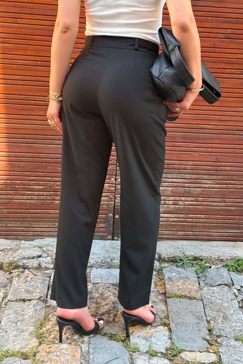 SIMPLE ONE COLOR WOMAN TROUSERS BLACK/ E ZEZE - 4