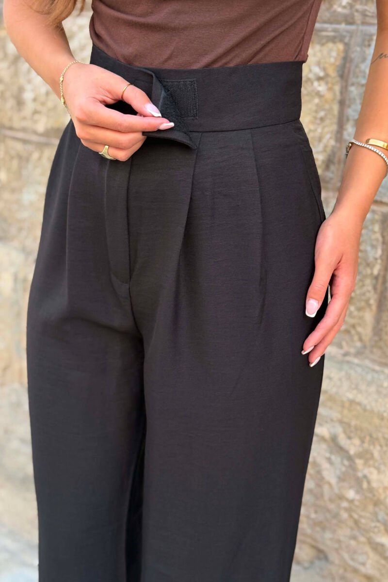 SIMPLE ONE COLOR WOMAN TROUSERS BLACK/ E ZEZE - 4