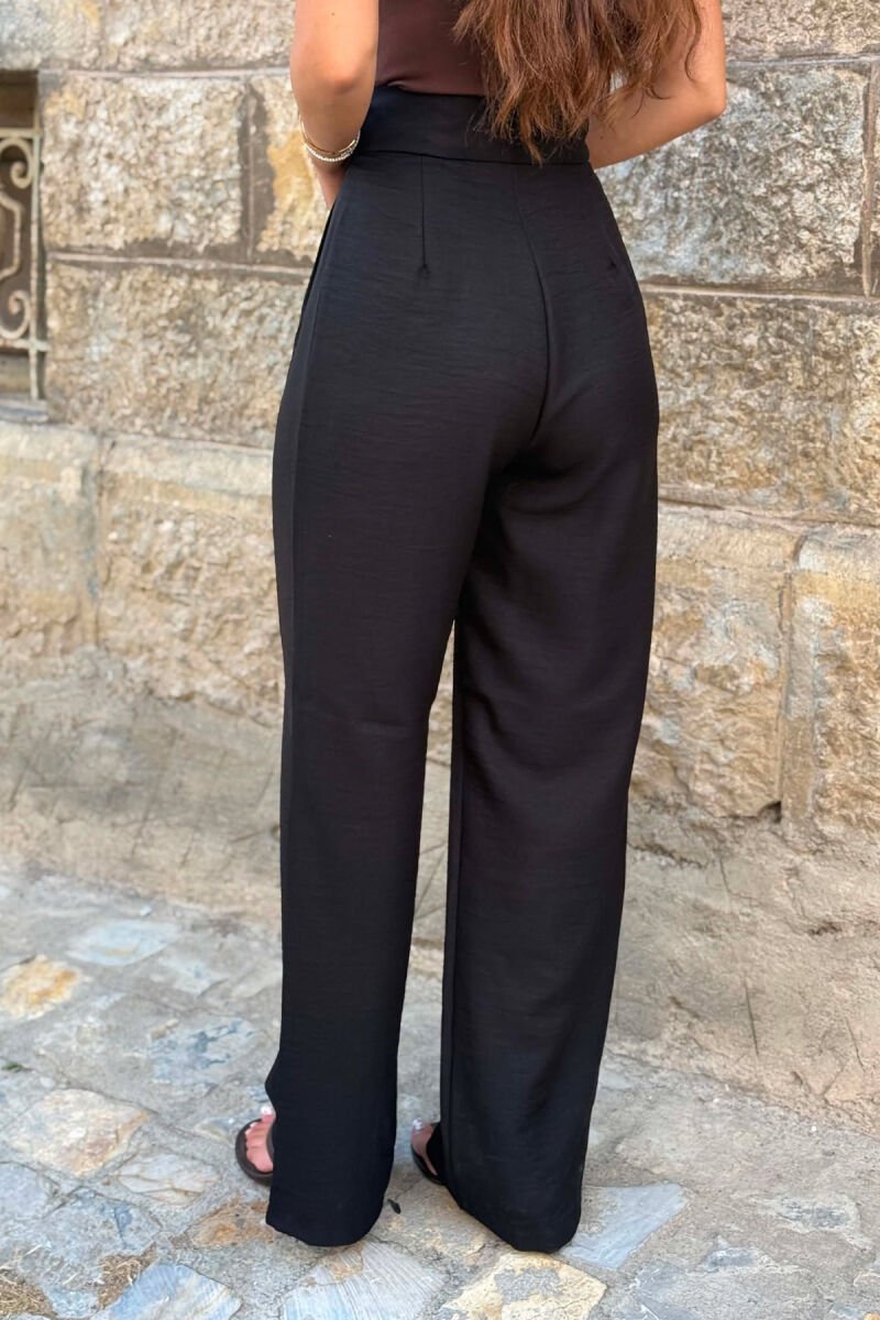 SIMPLE ONE COLOR WOMAN TROUSERS BLACK/ E ZEZE - 6