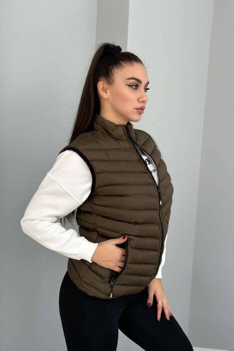 SIMPLE ONE COLOR WOMAN VEST GREEN/JESHILE - 2