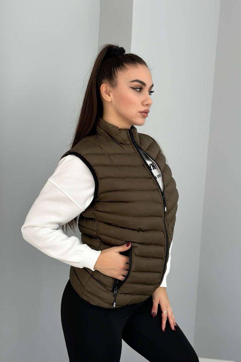 SIMPLE ONE COLOR WOMAN VEST GREEN/JESHILE - 2