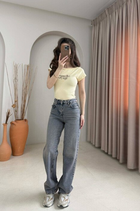 SIMPLE ONE COLOR WOMEN JEANS IRON GREY/GRI HEKURI - 2