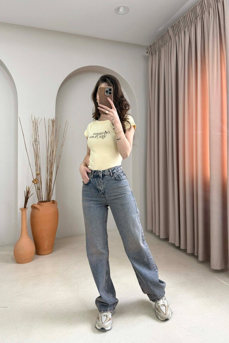 SIMPLE ONE COLOR WOMEN JEANS IRON GREY/GRI HEKURI - 3
