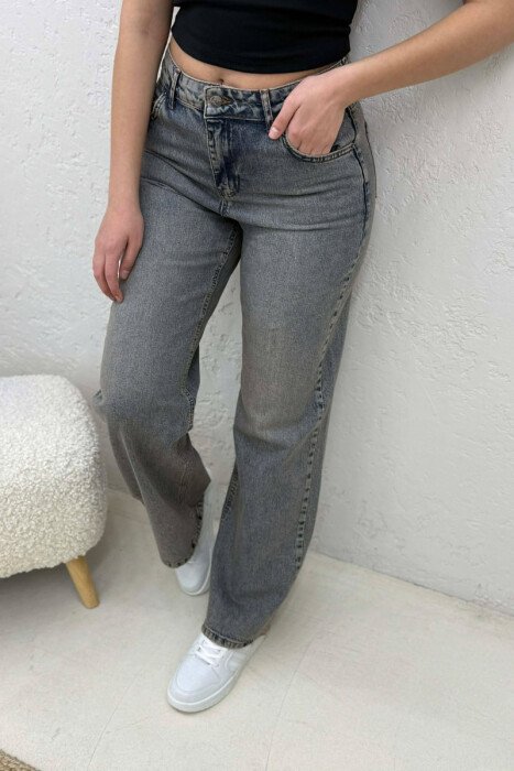 SIMPLE ONE COLOR WOMEN JEANS IRON GREY/GRI HEKURI - 10