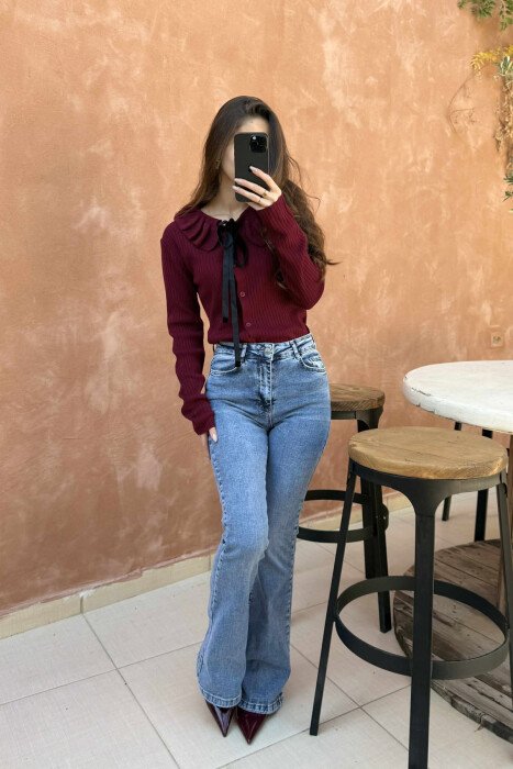 SIMPLE ONE COLOR WOMEN JEANS LIGHTBLUE/BZ - 2