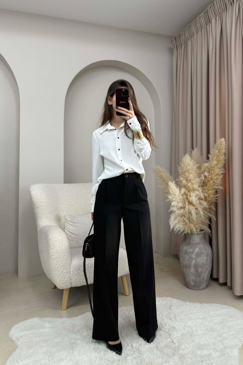 SIMPLE ONE COLOR WOMEN SHIRT WHITE-E BARDHE - 2