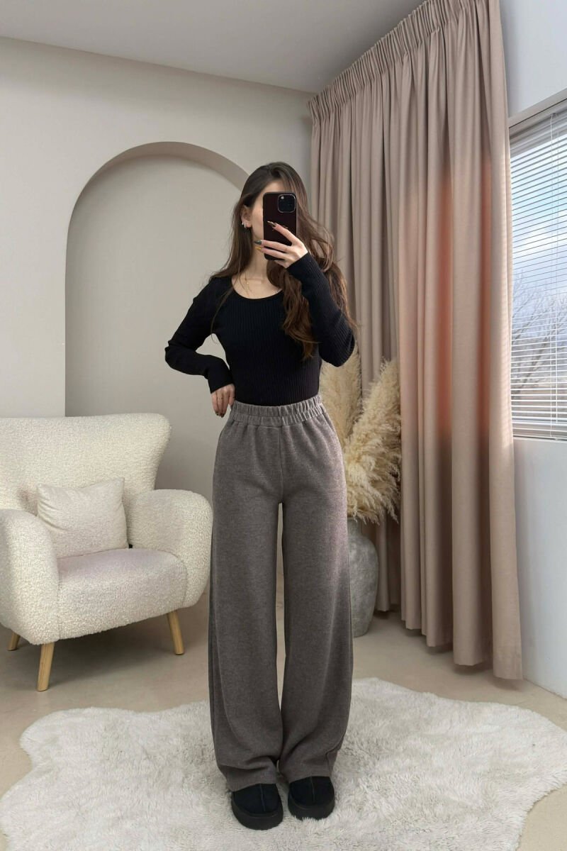 SIMPLE ONE COLOR WOMEN SWEATPANTS GREY ASH/GRI HIRI - 1
