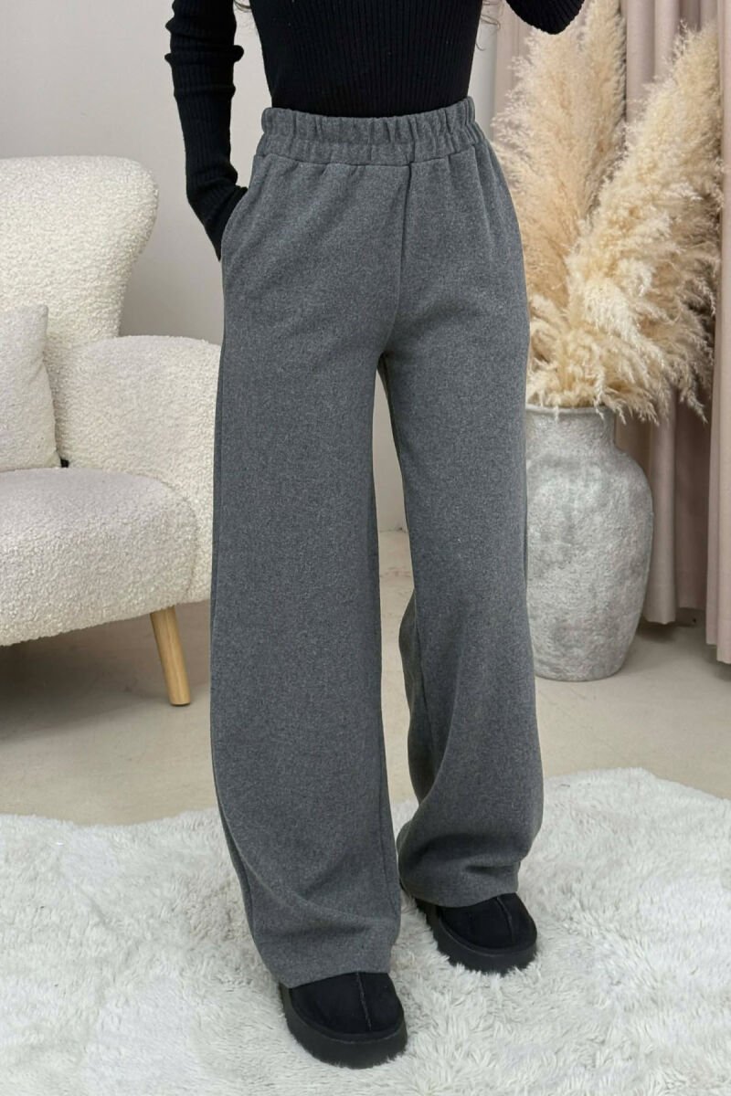 SIMPLE ONE COLOR WOMEN SWEATPANTS GREY/GRI - 3
