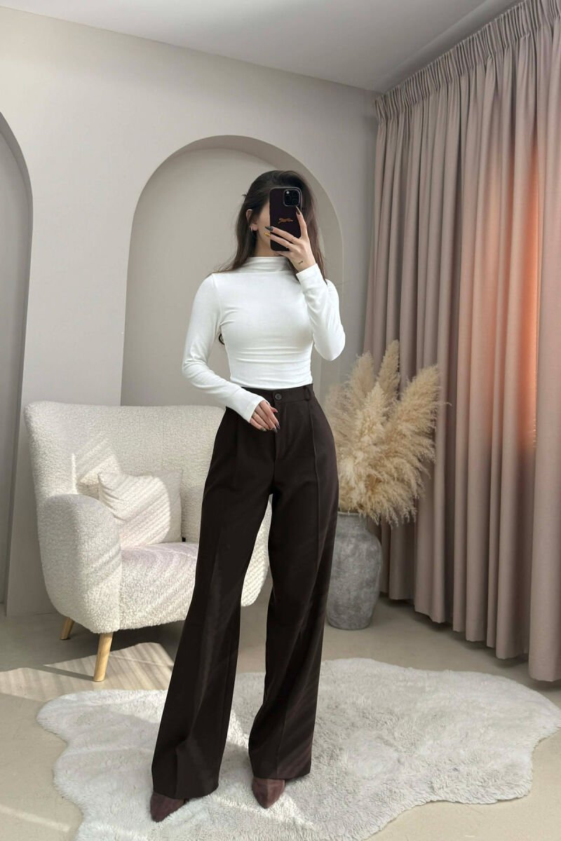 SIMPLE ONE COLOR WOMEN SWEATSHIRT WHITE-E BARDHE - 1