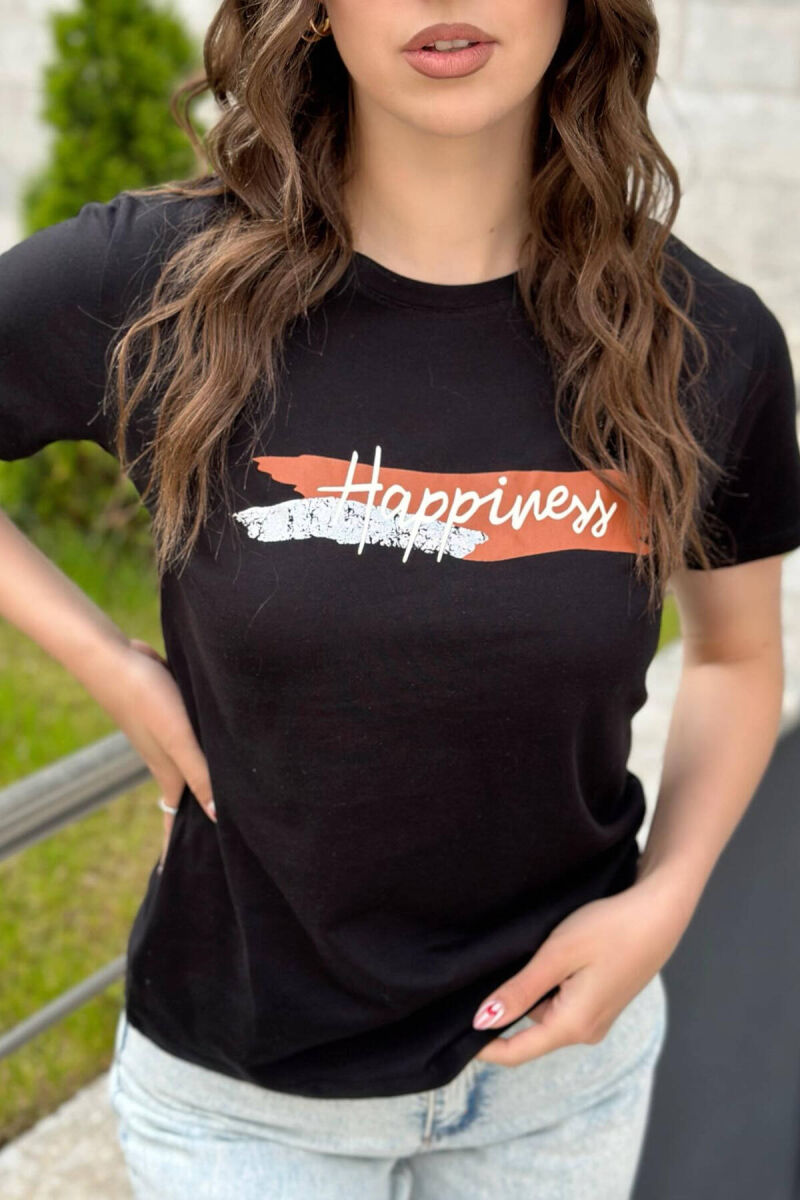SIMPLE ONE COLOR WOMEN T-SHIRT BLACK/ E ZEZE - 2