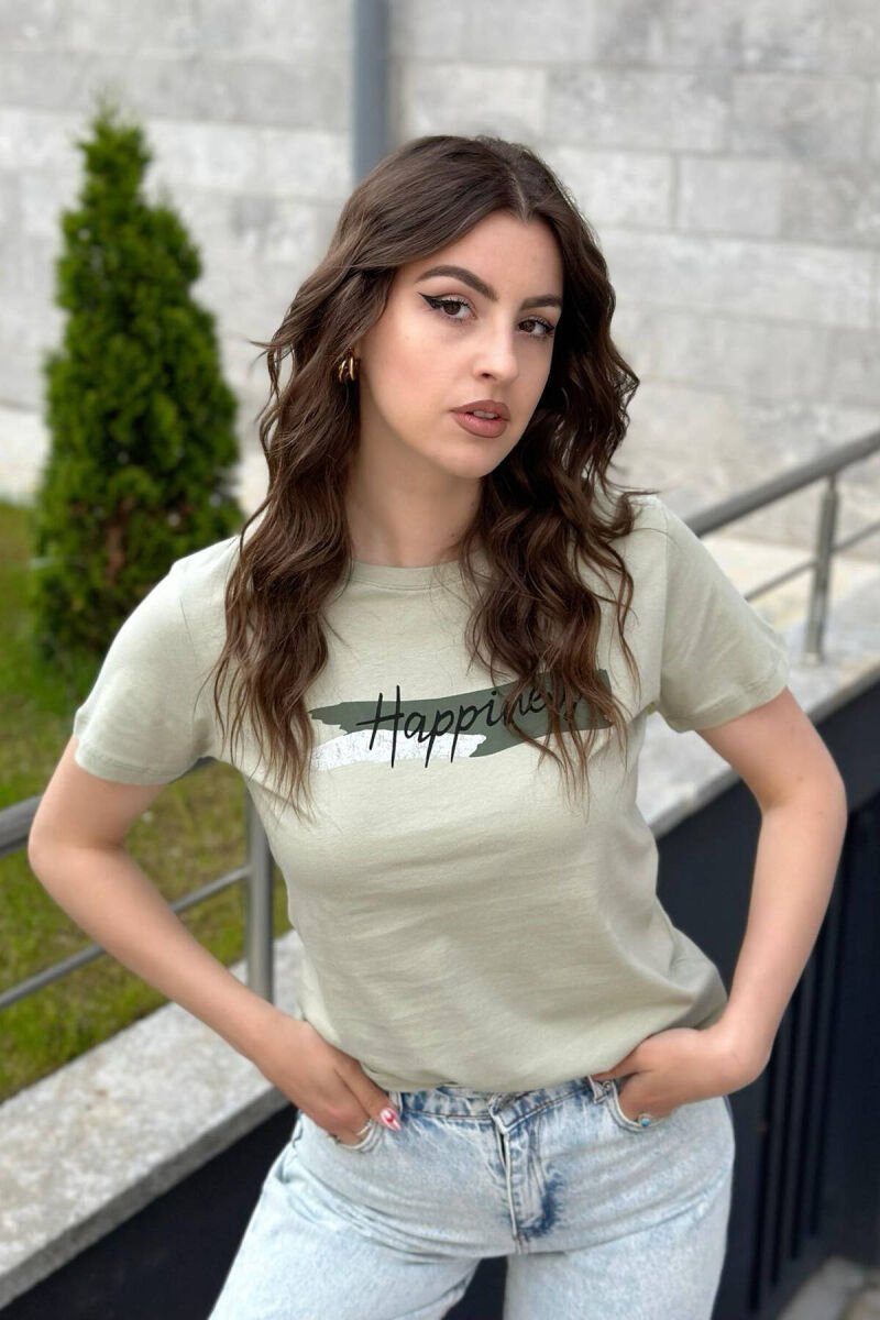 SIMPLE ONE COLOR WOMEN T-SHIRT MINT/MENTE - 1