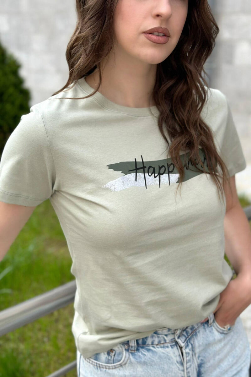 SIMPLE ONE COLOR WOMEN T-SHIRT MINT/MENTE - 2
